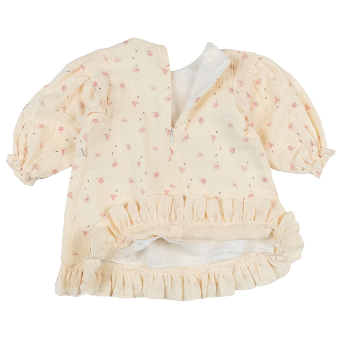 Rochiță Bebelusi cu Aplicații Florale 3D și Volănașe [2]