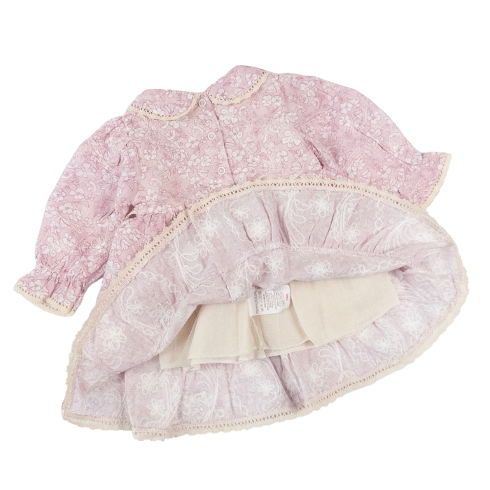 Rochita pentru bebelusi, imprimeu Floricele roz [2]