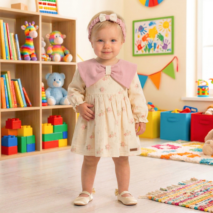 Rochiță și Bentiță Asortată, model cu Funda roz [3]