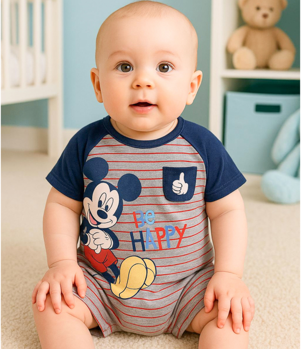 Salopetă bebeluși model cu Mickey Mouse [2]