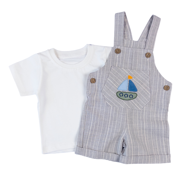 Compleu Marinăresc cu Salopetă și Tricou [2]