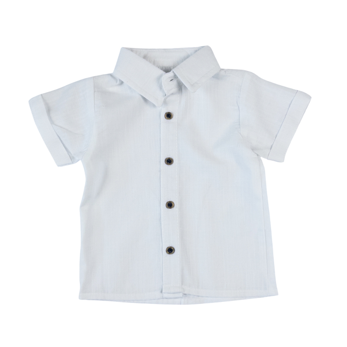 Salopetă Blug și Cămașă Mânecă Scurtă, Broderie Bărcuță [3]