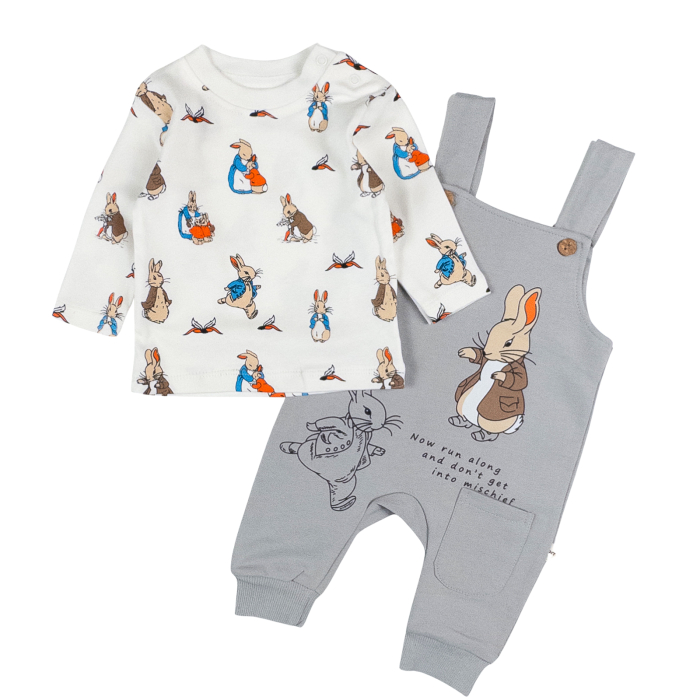 Salopeta pentru bebelusi, 2 piese, model Bunny [2]