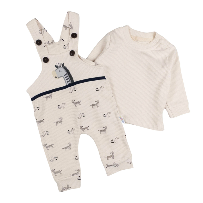 Salopeta pentru bebelusi, 2 piese, model Girafa [2]