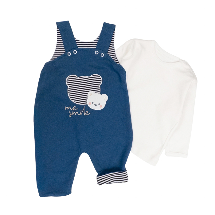 Salopeta  pentru bebelusi, 2 piese, model Ursulet [2]