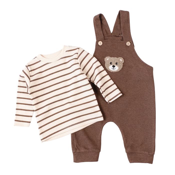 Salopeta  pentru bebelusi, 2 piese, model Ursulet [2]