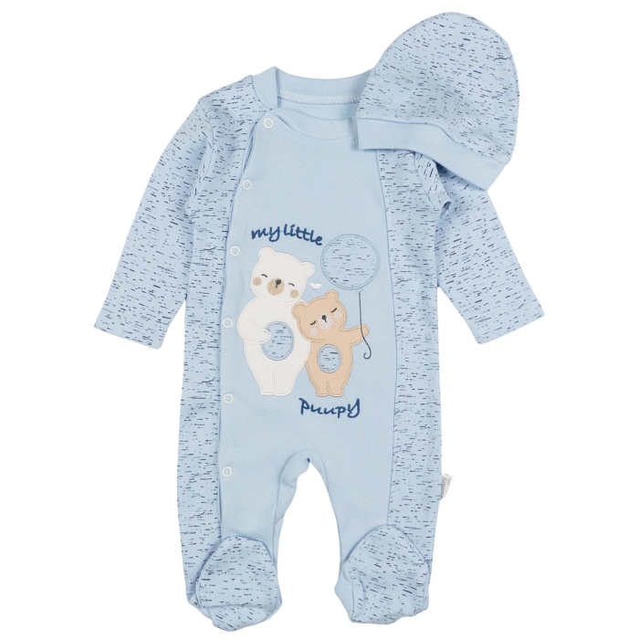 Salopeta pentru nou nascuti si bebelusi, model Family Bear [1]