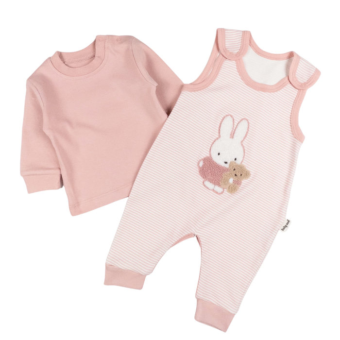 Salopeta  pentru fetite, 2 piese, model Iepuras si ursulet [2]