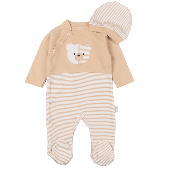 Salopeta pentru nou nascuti si bebelusi, model brun [1]