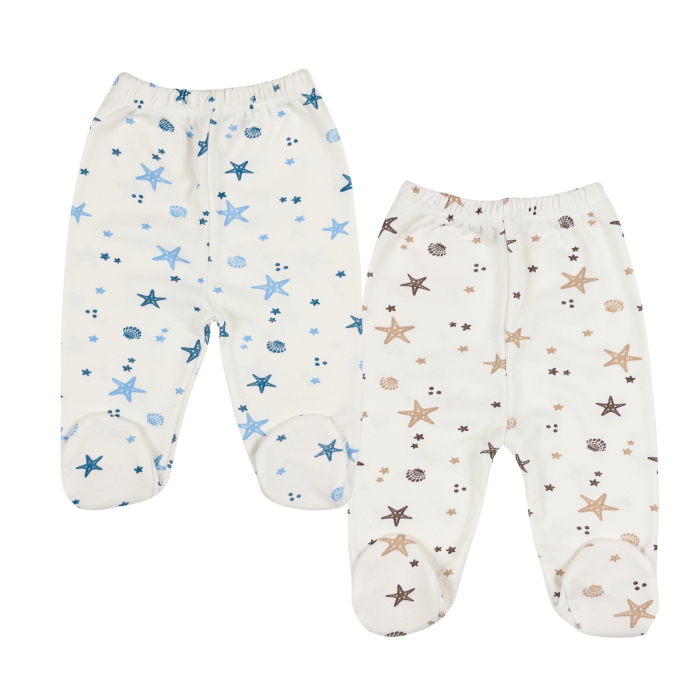 Set 2 pantalonasi pentru bebelusi, model cu stelute blue [1]