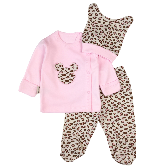 Set 3 Piese pentru Nou Nascuti, Model Animal Print [1]