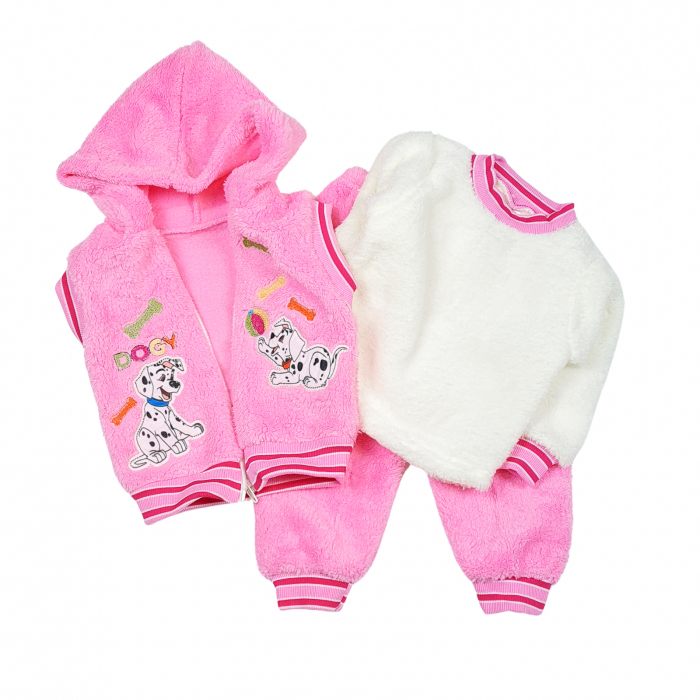 Set 3 piese plusat roz [2]