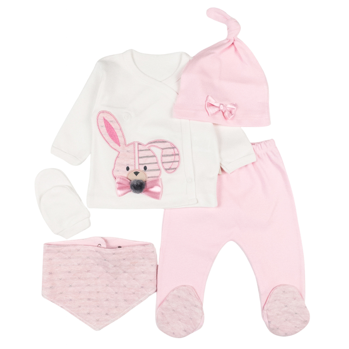 Set 5 piese pentru Nou Nascuti fetite, Model Iepuras [1]