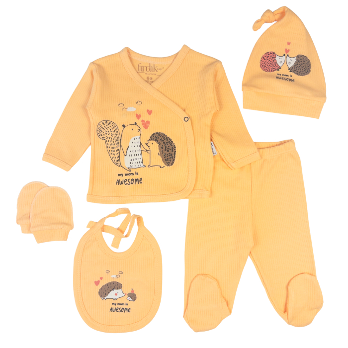 Set 5 piese pentru nou nascuti, imprimeul Aricel [2]