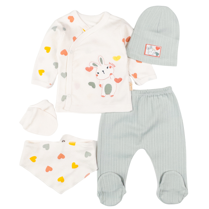 Set 5 piese pentru nou nascuti, model cu Iepuras [1]