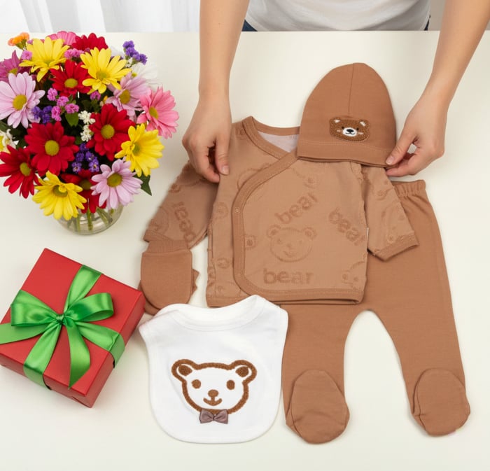 Set 5 piese pentru nou nascuti, model cu Ursuleti [1]