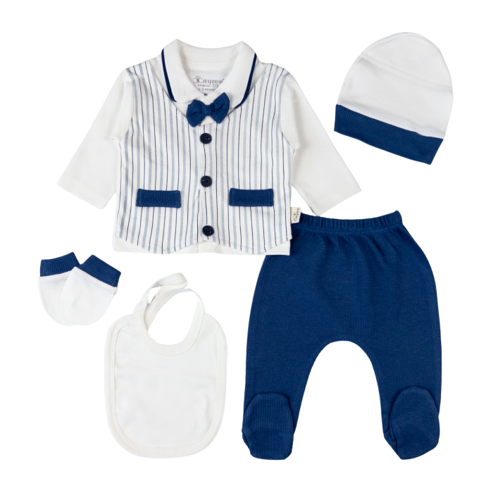 Set 5 piese pentru nou nascuti, Model Micul Gentleman [2]