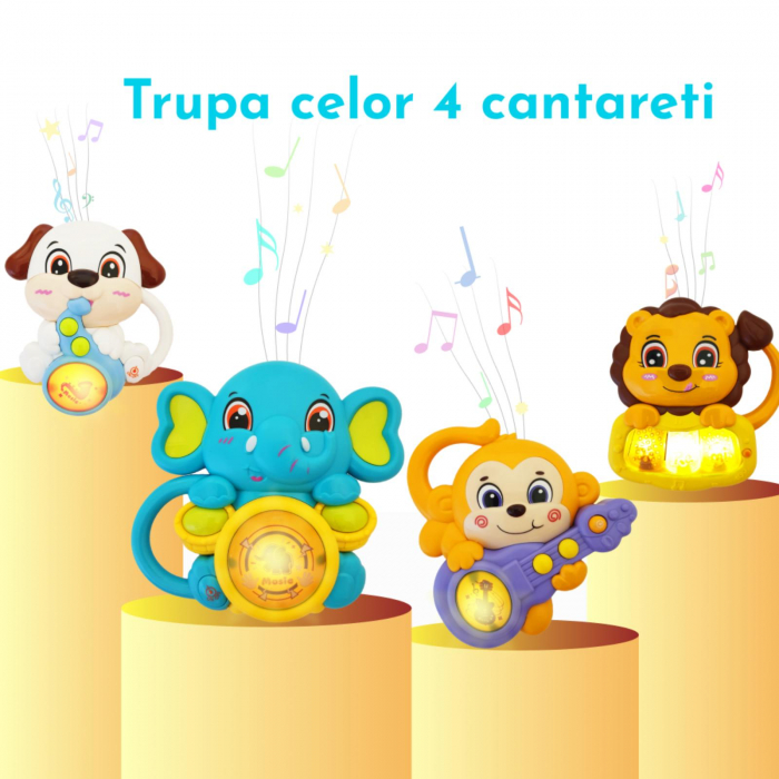 Set Jucarii Interactive, Mini Orga cu patru mici muzicieni, +12 luni [7]