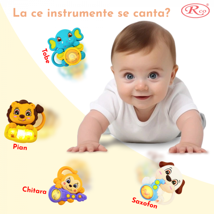 Set Jucarii Interactive, Mini Orga cu patru mici muzicieni, +12 luni [2]