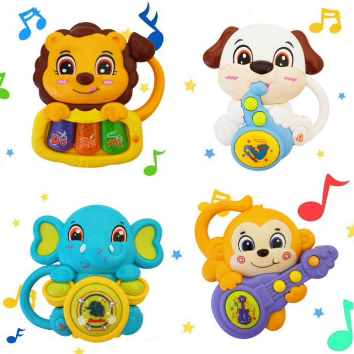 Set Jucarii Interactive, Mini Orga cu patru mici muzicieni, +12 luni [5]