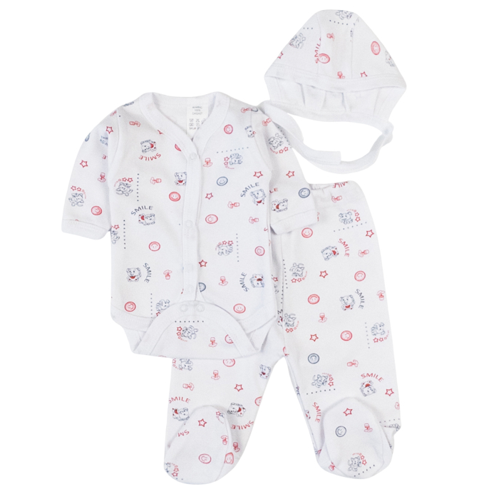 Set pentru nou-născuți, 3 piese, model Smile [1]