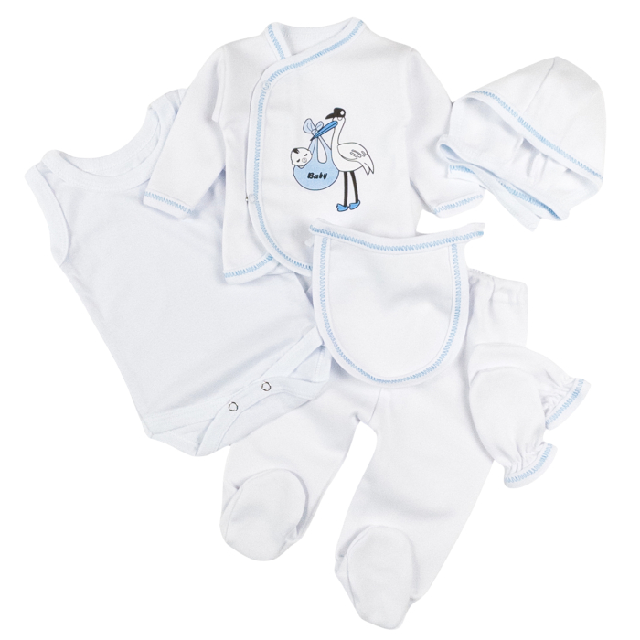 Set pentru nou-născuți – 6 piese, model "A venit Barza" [1]