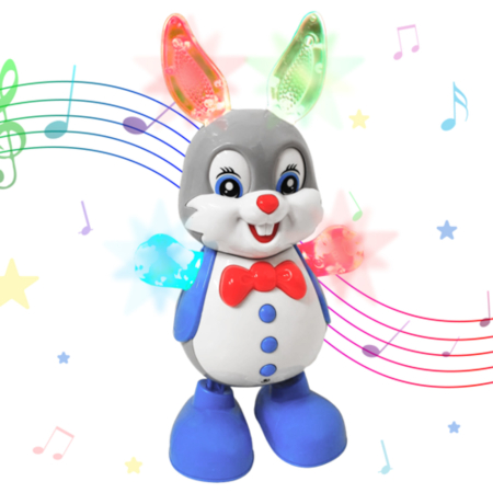 Jucarii - Jucarie Interactiva muzicala, cu lumini multicolore, Iepurasul Dansator, 24x14 cm, 3+ ani