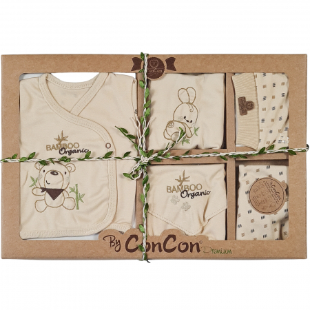 Set cadou 8 piese pentru nou nascuti, model Bamboo [0]