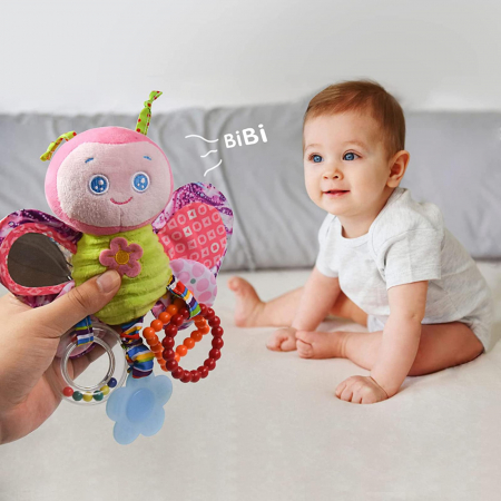 Jucarie zornaitoare pentru bebelusi, model Fluturas, unisex, +0 [1]