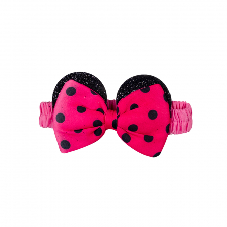 Botosi, sosete, dresuri, caciuli - Bentita cu bulinute fucsia