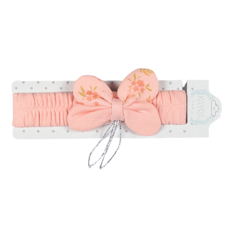 Camera bebelusului - Bentita pentru fetite, model fundita culoare roz coral