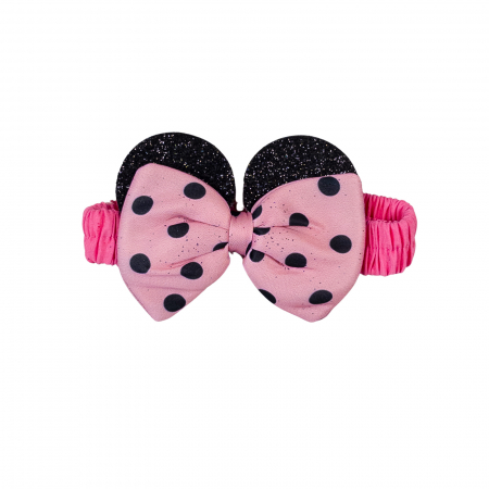 Botosi, sosete, dresuri, caciuli - Bentita cu bulinute roz