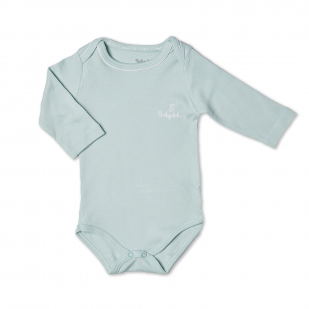 Body fete - body bebelus bumbac, culoare verde nil.jpg