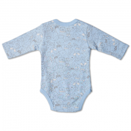 body bebeluși mânecă lunga din bumbac organic, culoare albastru .jpg [2]