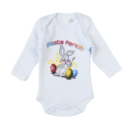 Haine bebelusi fete - Body Bebelusi, model Iepurașul de Paște