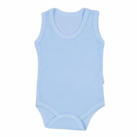 Body baieti - Body tip maiou culoare bleu