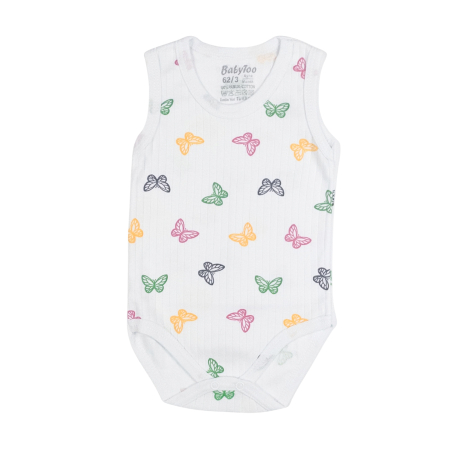 Imbracaminte nou-nascuti - Body tip maiou, model Fluturasi