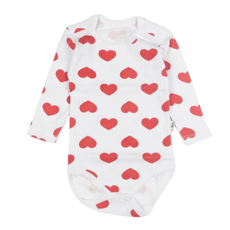 Imbracaminte nou-nascuti - Body pentru bebelusi, model inimioare
