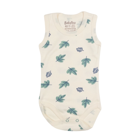 Imbracaminte nou-nascuti - Body tip maiou, model Frunzulite