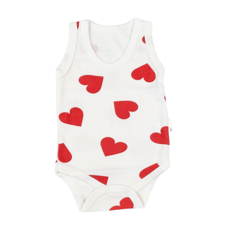 Body baieti - Body tip maiou, model Cu Inimioara