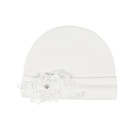 Botosi, sosete, dresuri, caciuli - Caciulita bebelusi 0-6 luni, culoare alb