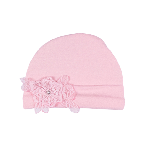 Botosi, sosete, dresuri, caciuli - Caciulita bebelusi 0-6 luni, culoare roz