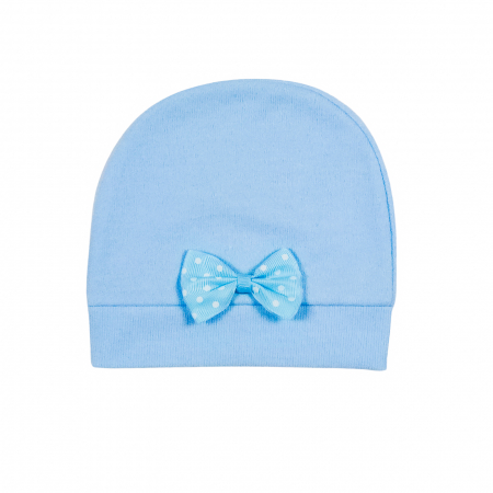 Botosi, sosete, dresuri, caciuli - Caciulita bebelusi 0-6 luni fundita blue