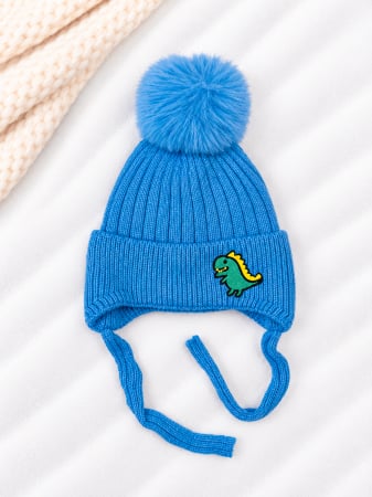 Sepci si caciuli copii - Căciuliță Bebeluși 6-12 Luni, model Dino, Albastru indigo