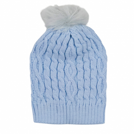 Botosi, sosete, dresuri, caciuli - Caciulita bebelusi tricotata 1-2 ani, blue