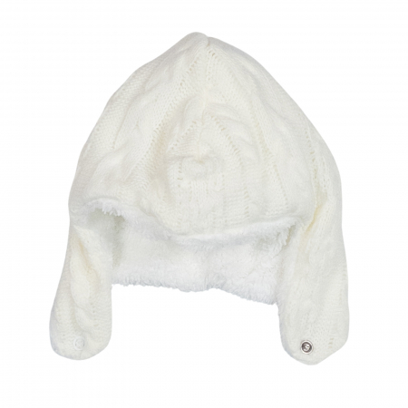 Botosi, sosete, dresuri, caciuli - Caciulita plusata alba 3-12 luni