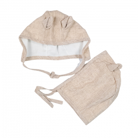 Botosi, sosete, dresuri, caciuli - Caciulita stil TICHIE 6-12 luni, bej