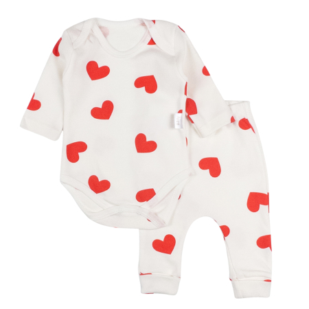 Seturi fetite - Compleu 2 piese model Inimioare