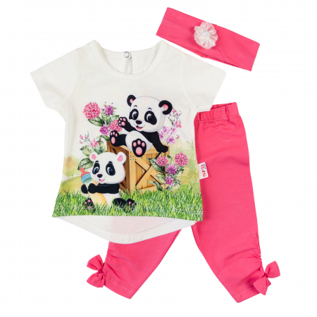 Seturi fetite - Compleu 3 piese fetite, model Panda