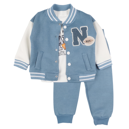 Compleuri bebelusi baieti - Compleu  pentru bebelusi, 3 piese,  model NYC